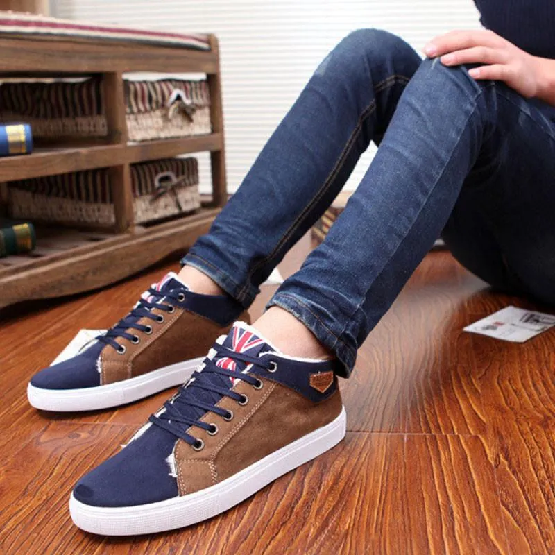 Men's Plush High Top Shoes