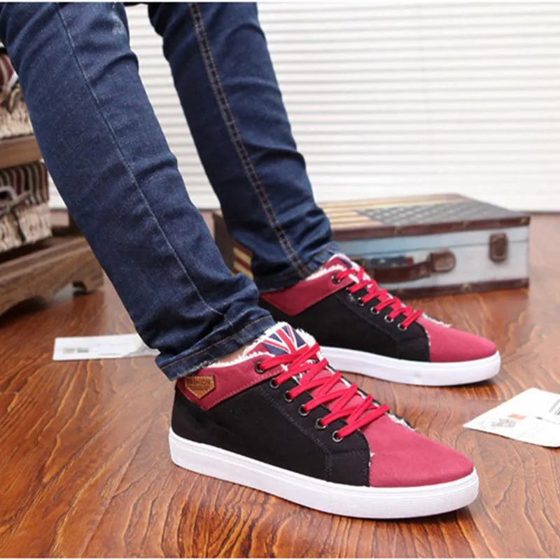 Men's Plush High Top Shoes