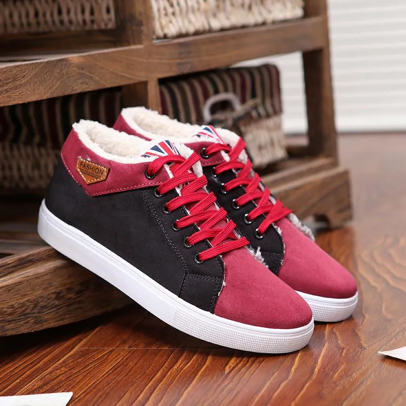 Men's Plush High Top Shoes