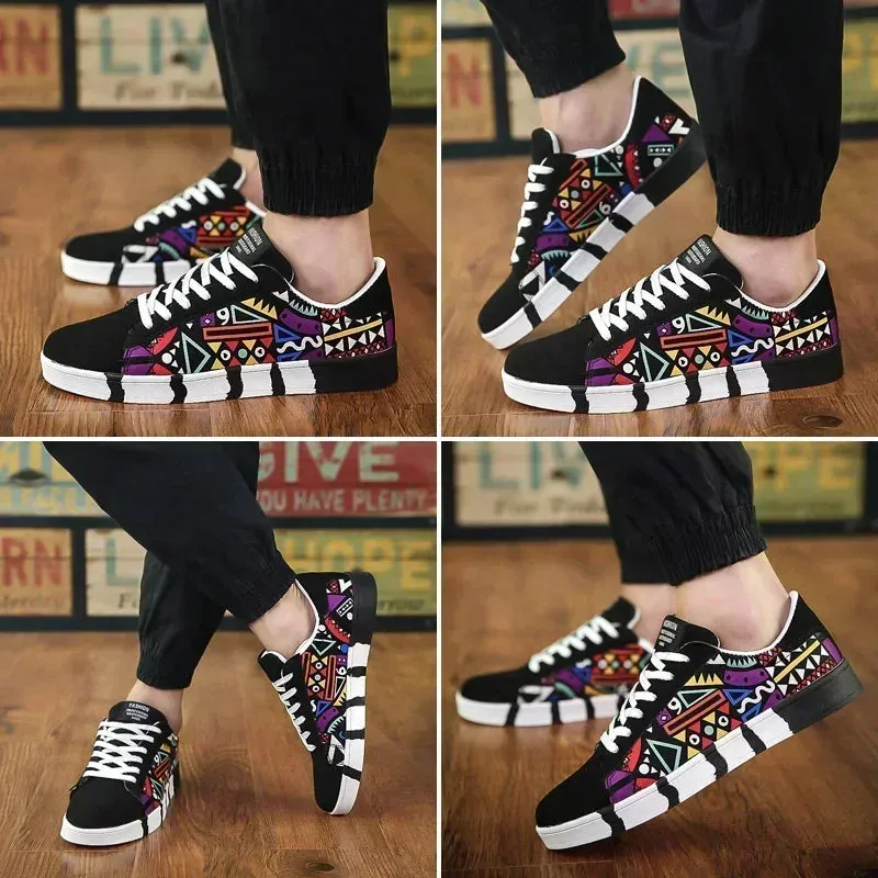 Men's Skateboarding Canvas Sneakers Breathable Casual Shoes