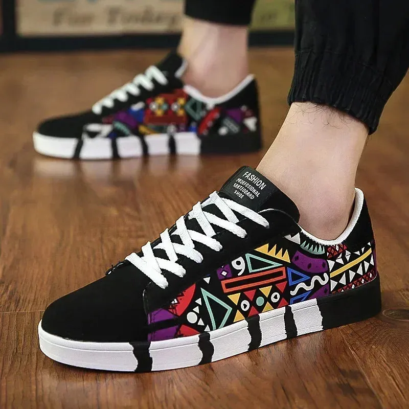 Men's Skateboarding Canvas Sneakers Breathable Casual Shoes