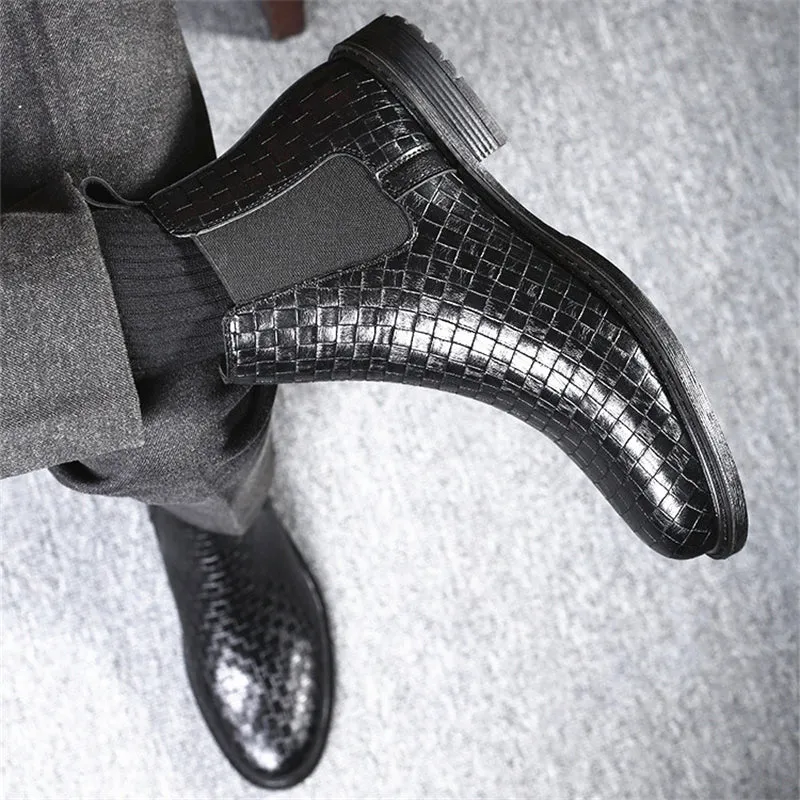 Men's Weave Chelsea Casual Martin Boots
