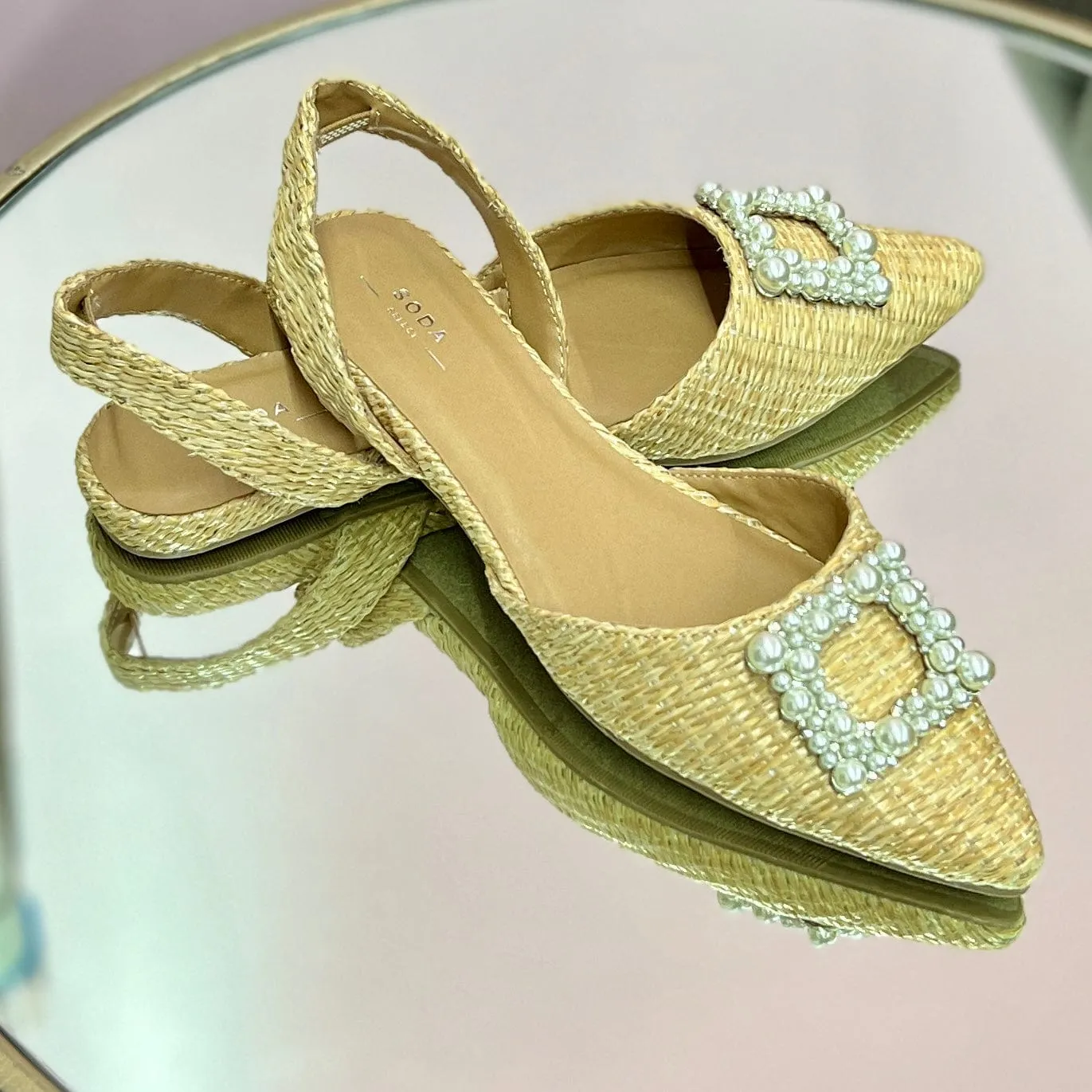 Meryl Raffia Sandals