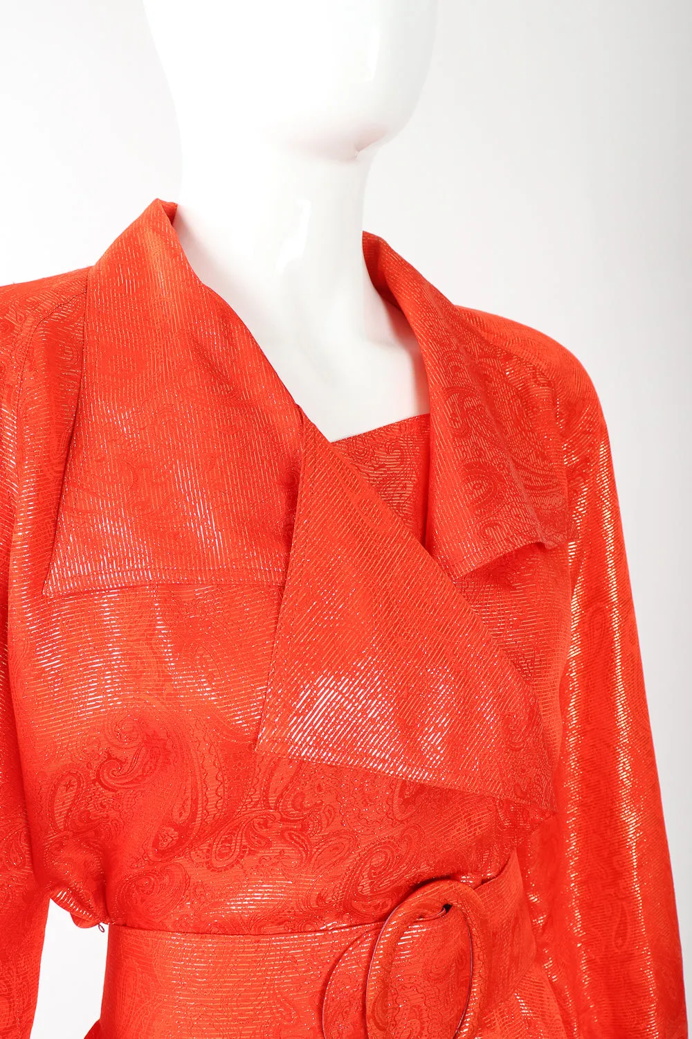 Metallic Lamé Trench Top