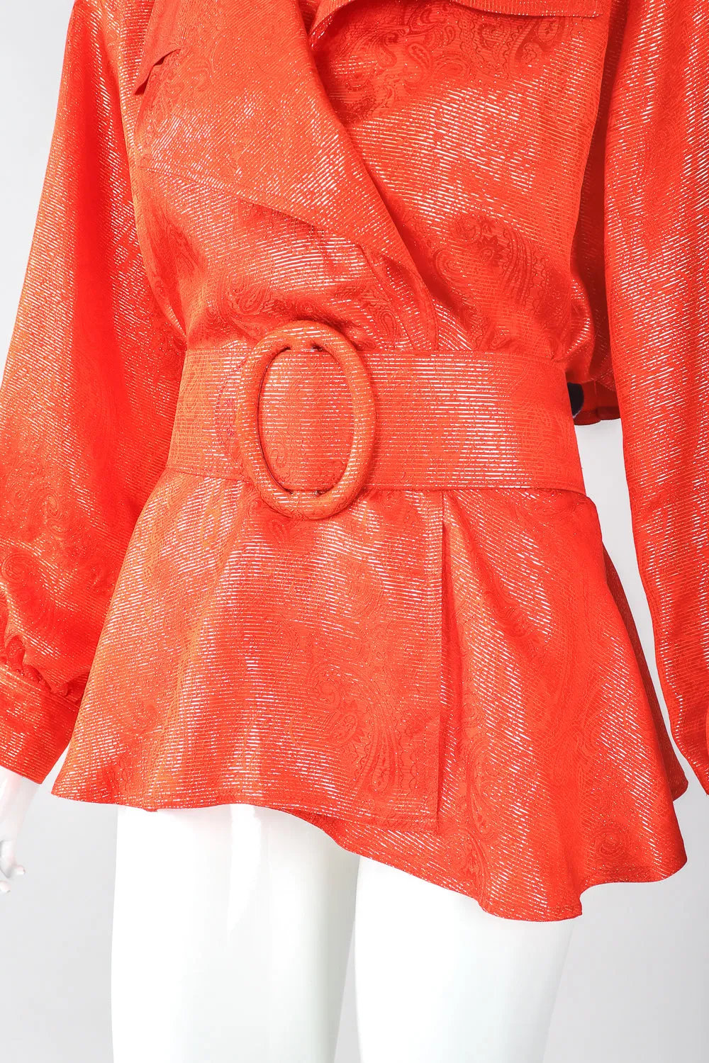 Metallic Lamé Trench Top