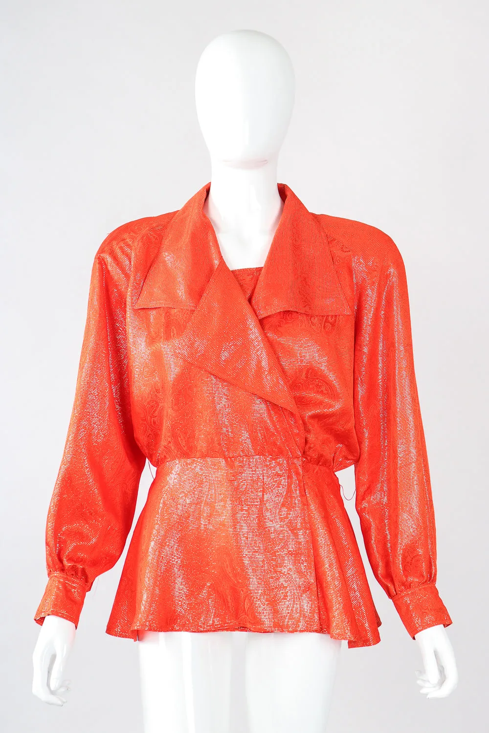 Metallic Lamé Trench Top