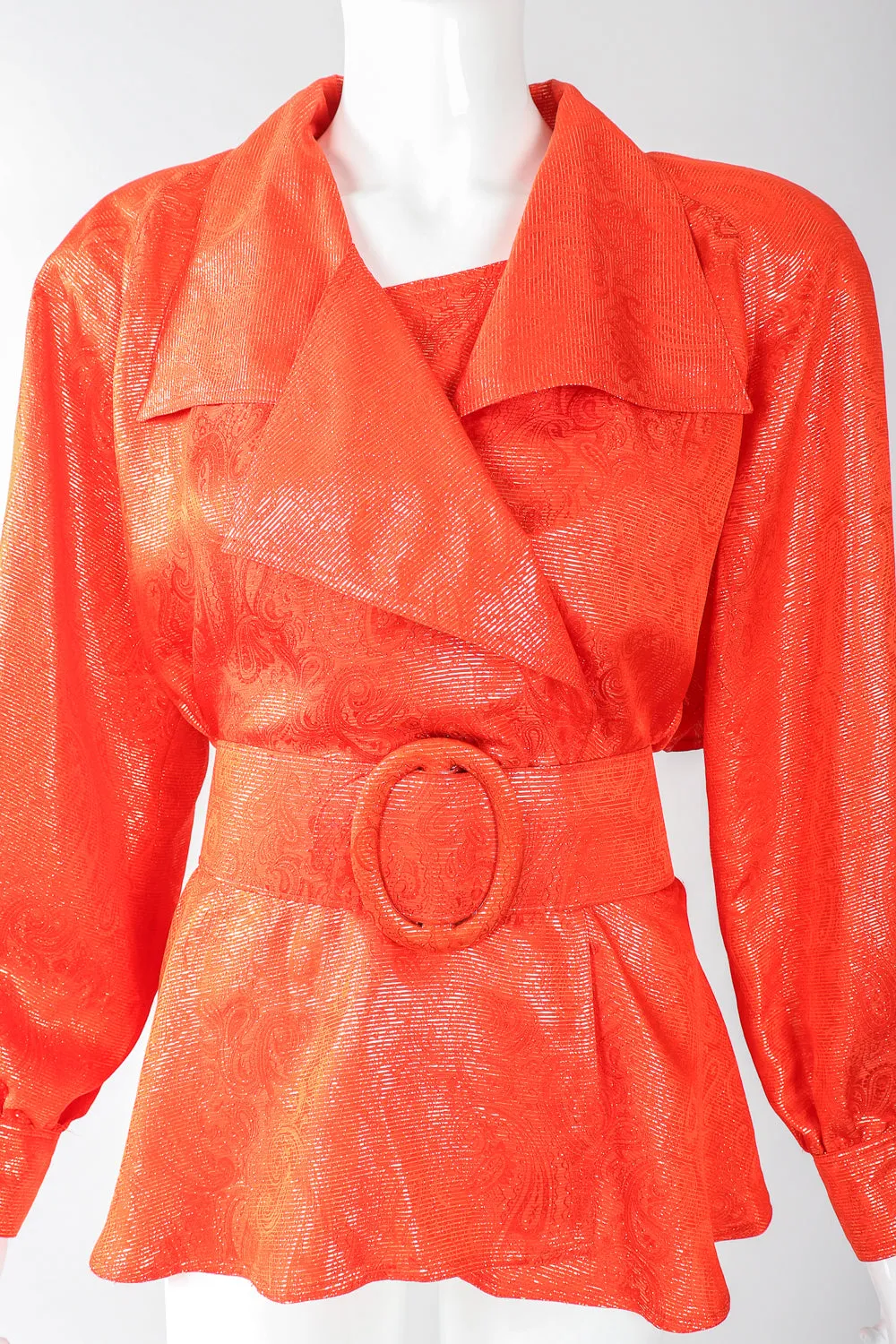 Metallic Lamé Trench Top