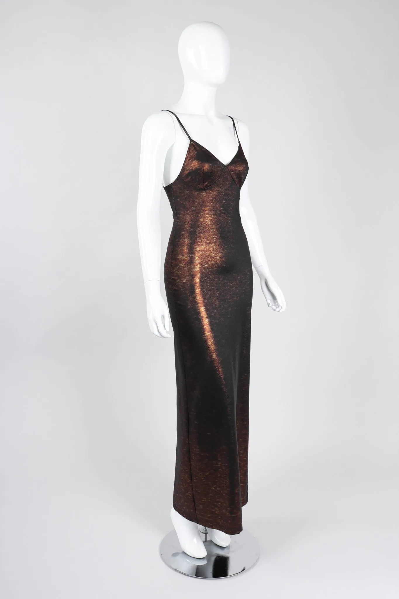Metallic Stretch Slip Dress