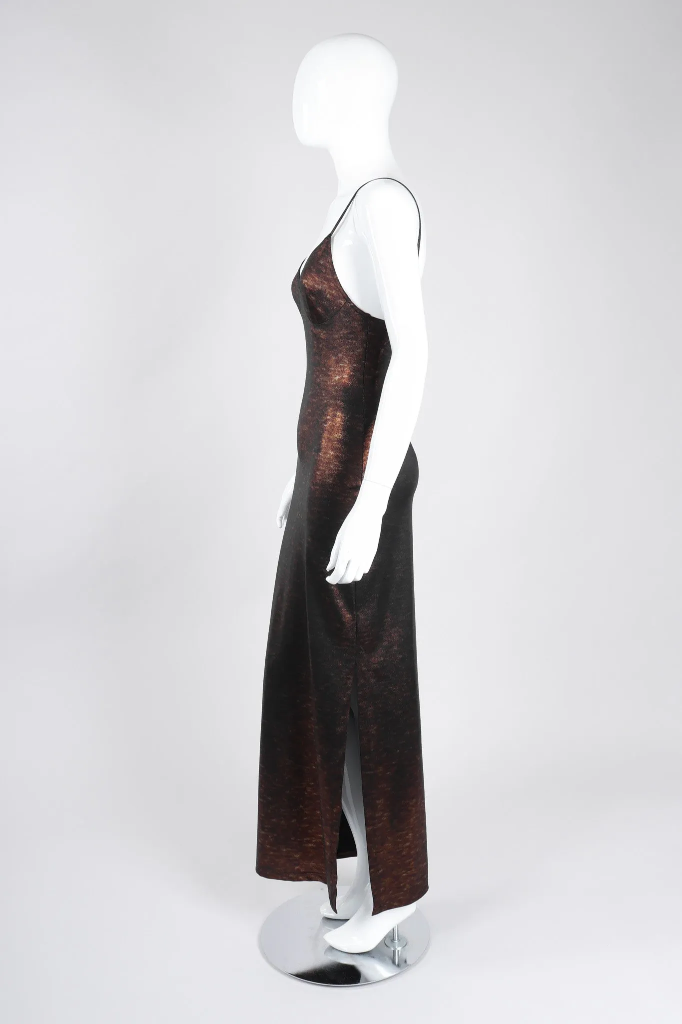 Metallic Stretch Slip Dress