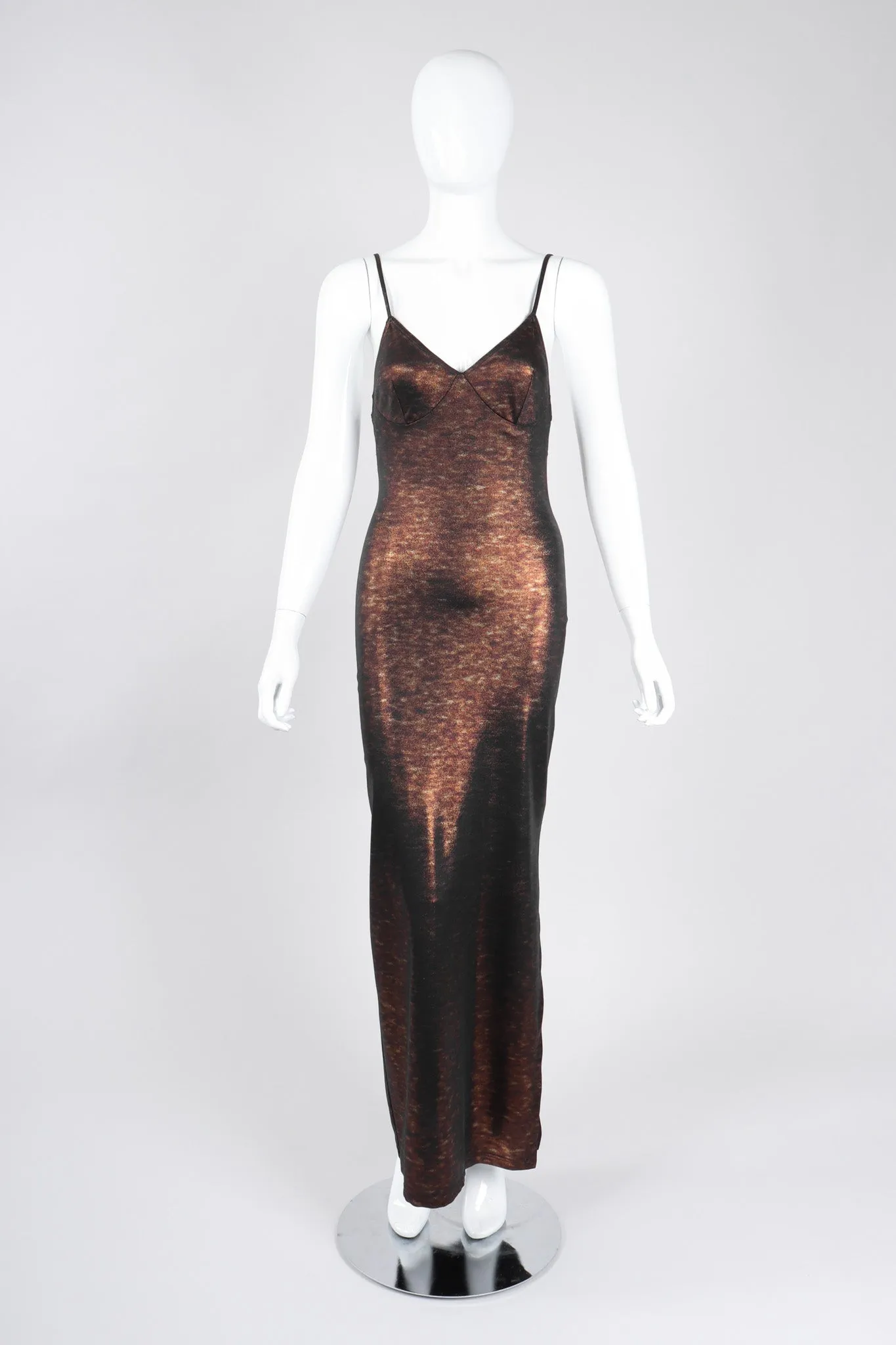 Metallic Stretch Slip Dress