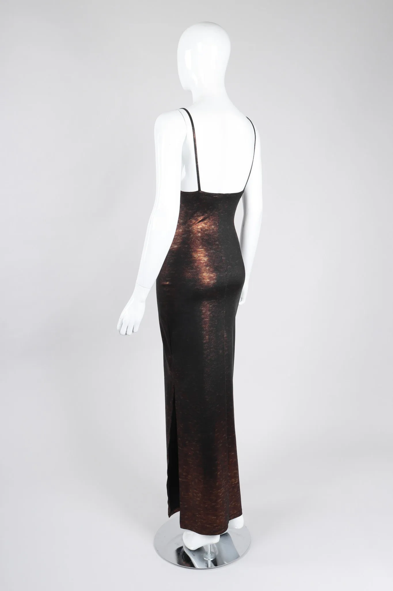 Metallic Stretch Slip Dress