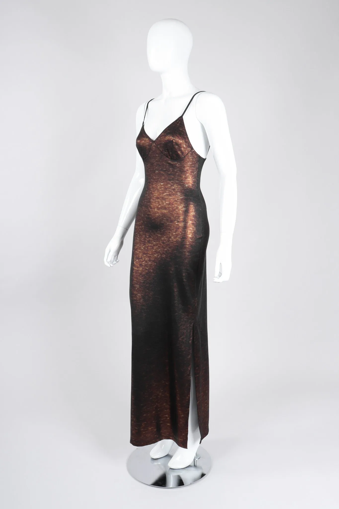 Metallic Stretch Slip Dress