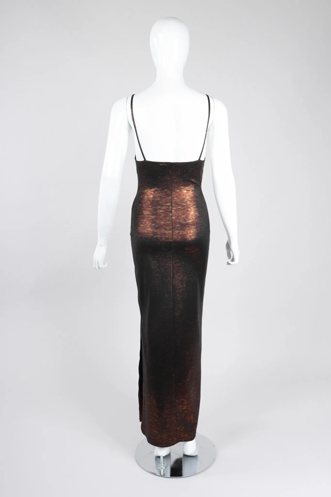 Metallic Stretch Slip Dress