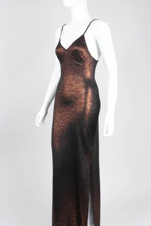 Metallic Stretch Slip Dress
