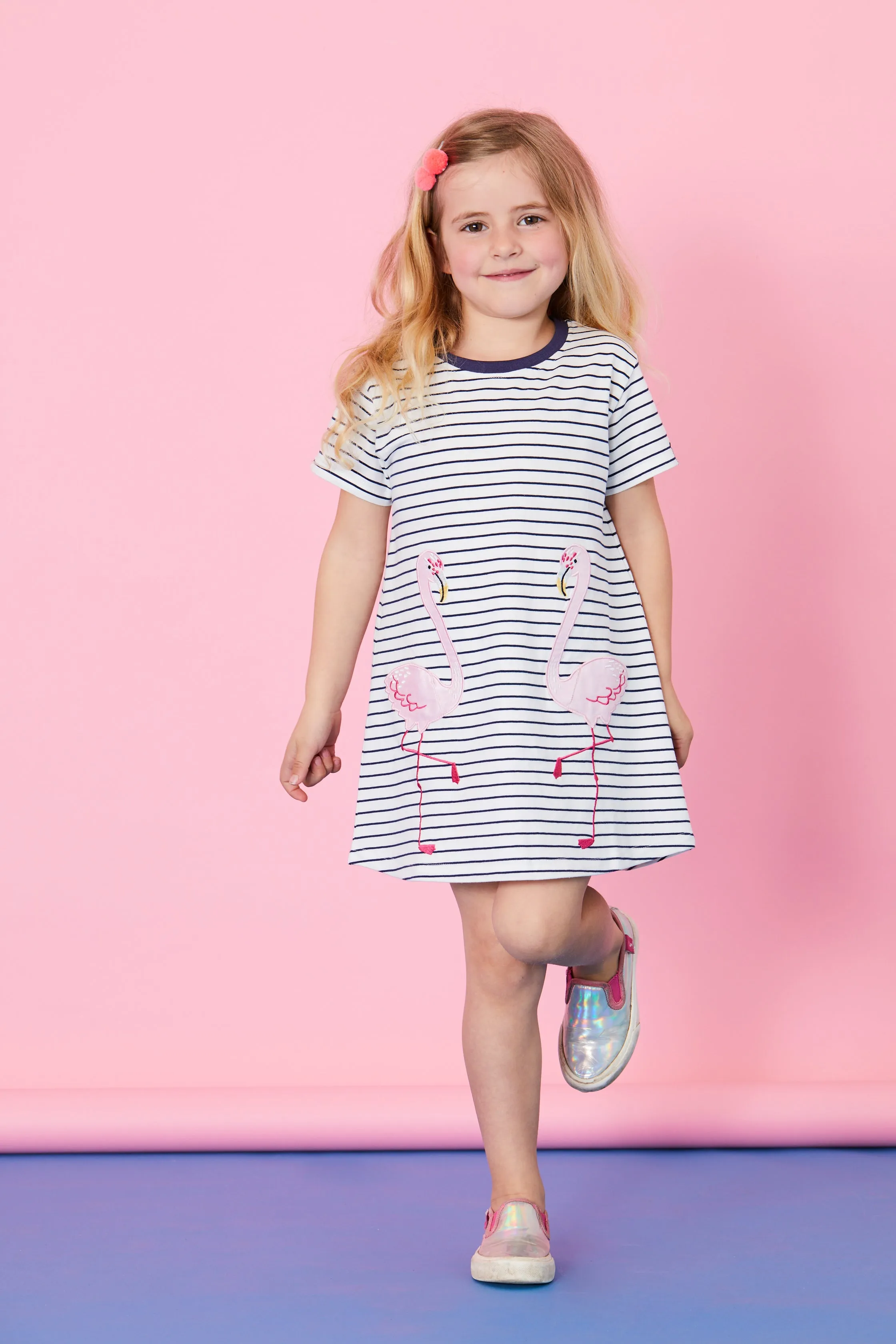 Multicoloured Stripe Print Dress