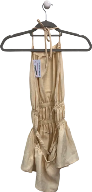 MUSERA Beige Ruffled Mini Dress US XS