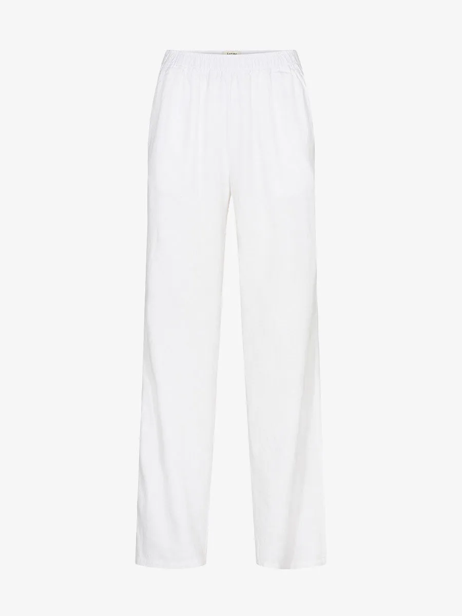 Naja 7 Linen Trousers - White