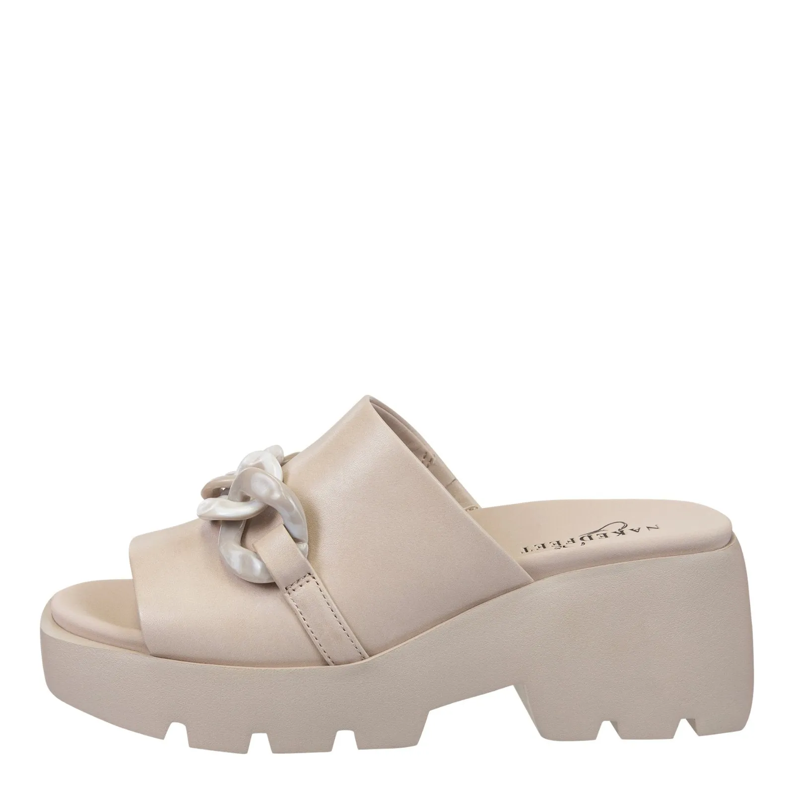 Naked Feet: ISO in BEIGE Platform Sandals