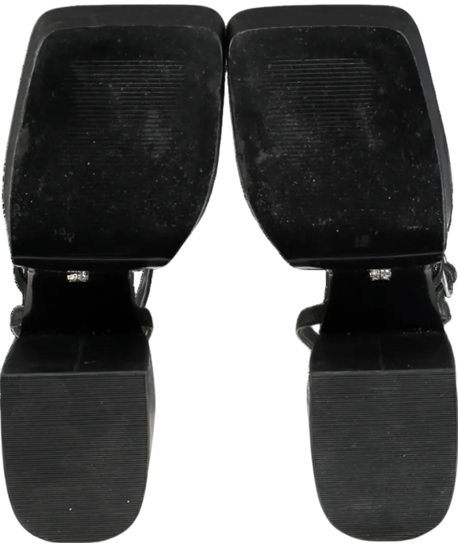Naked Wolfe Black Jada Leather Platform Sandals UK 7 EU 40 👠