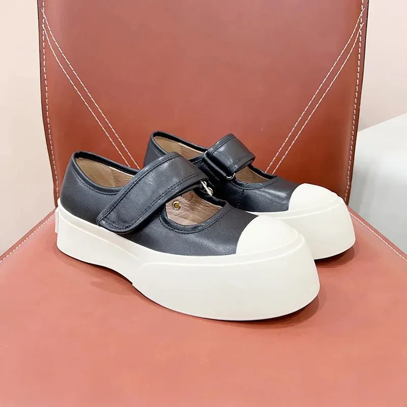 New Big Head Flat Shoes Women's Colorful Chunky Causal Shoes