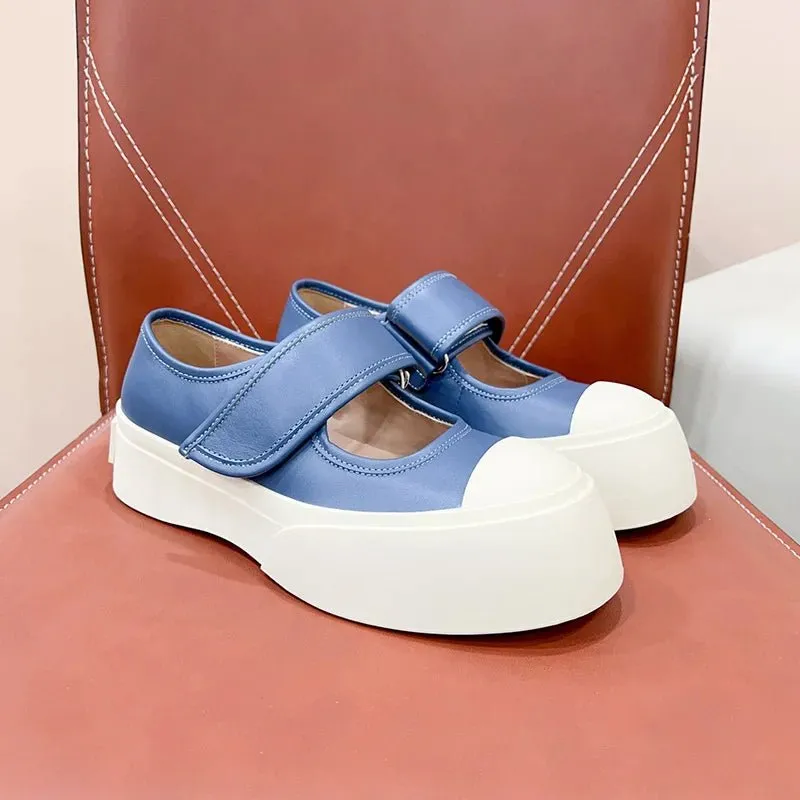 New Big Head Flat Shoes Women's Colorful Chunky Causal Shoes