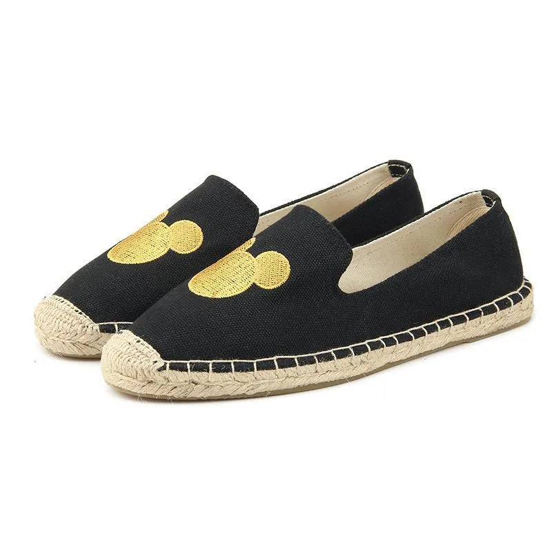 New Fashion Embroidery Espadrilles Comfortable Ladies Womens Casual Espadrilles Shoes