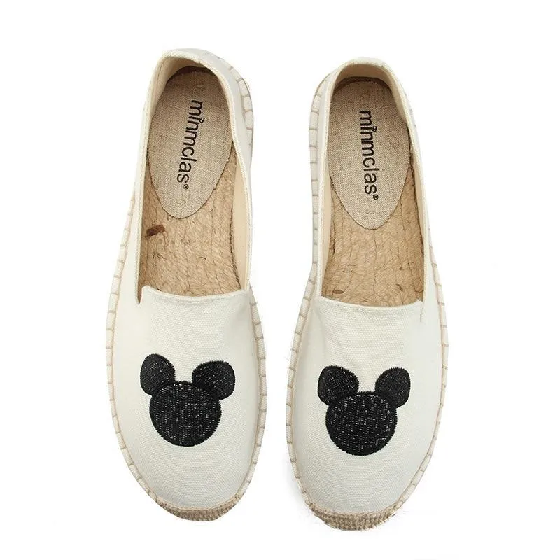 New Fashion Embroidery Espadrilles Comfortable Ladies Womens Casual Espadrilles Shoes