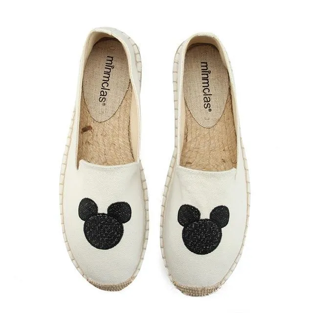 New Fashion Embroidery Espadrilles Comfortable Ladies Womens Casual Espadrilles Shoes