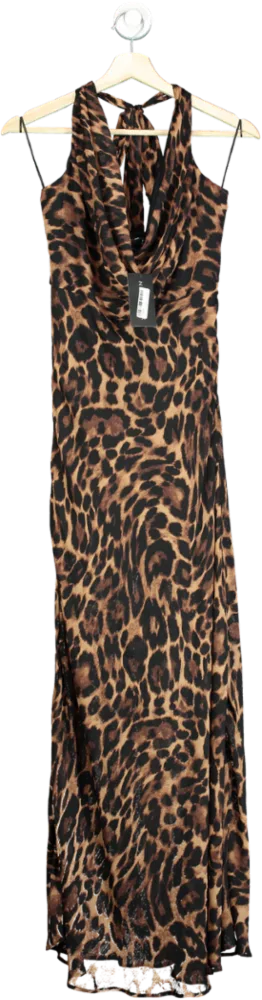 New Look Leopard Halter Dress UK 8