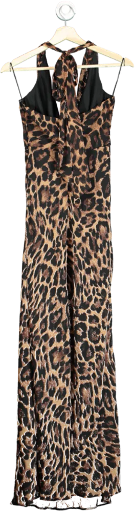 New Look Leopard Halter Dress UK 8