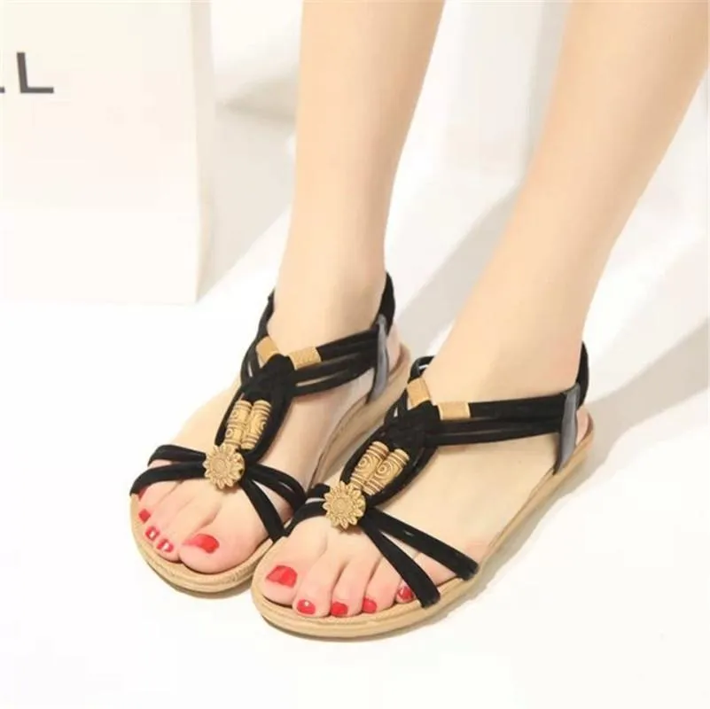 New Women Sandals Women Shoes Bohemia Gladiator Beach Flat Casual Sandals