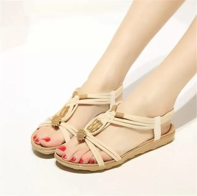 New Women Sandals Women Shoes Bohemia Gladiator Beach Flat Casual Sandals