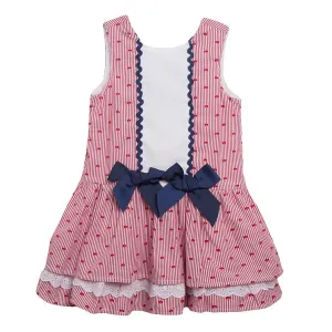 Newness Red & Navy Heart Dress