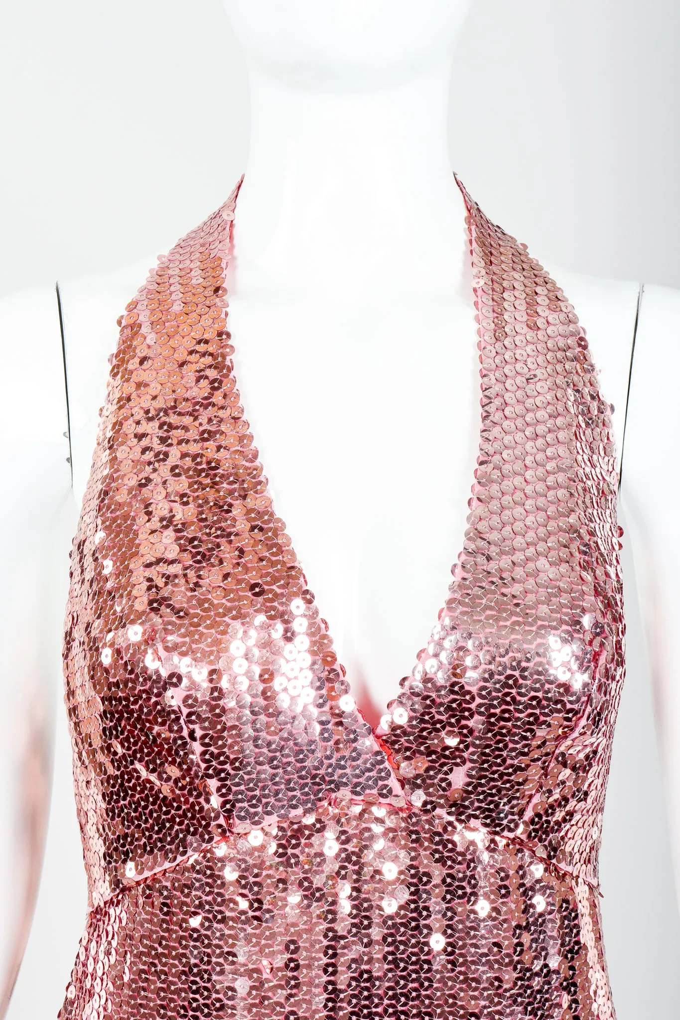 Ombré Sequin Halter Gown