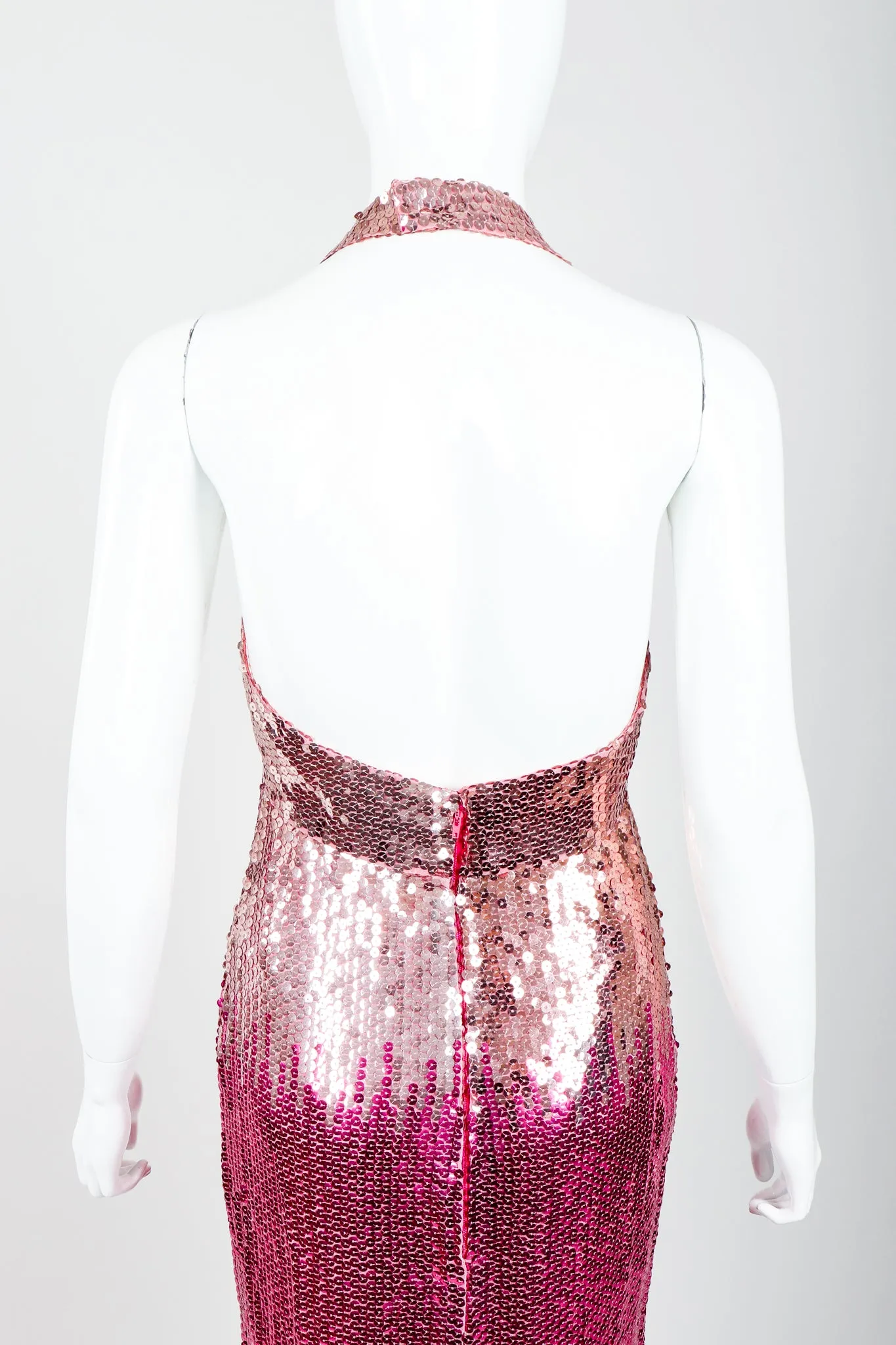 Ombré Sequin Halter Gown