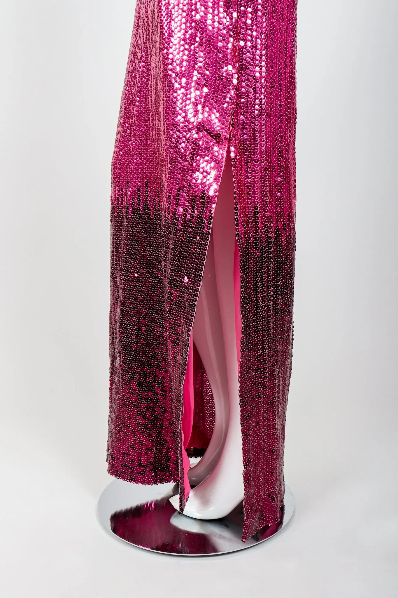 Ombré Sequin Halter Gown