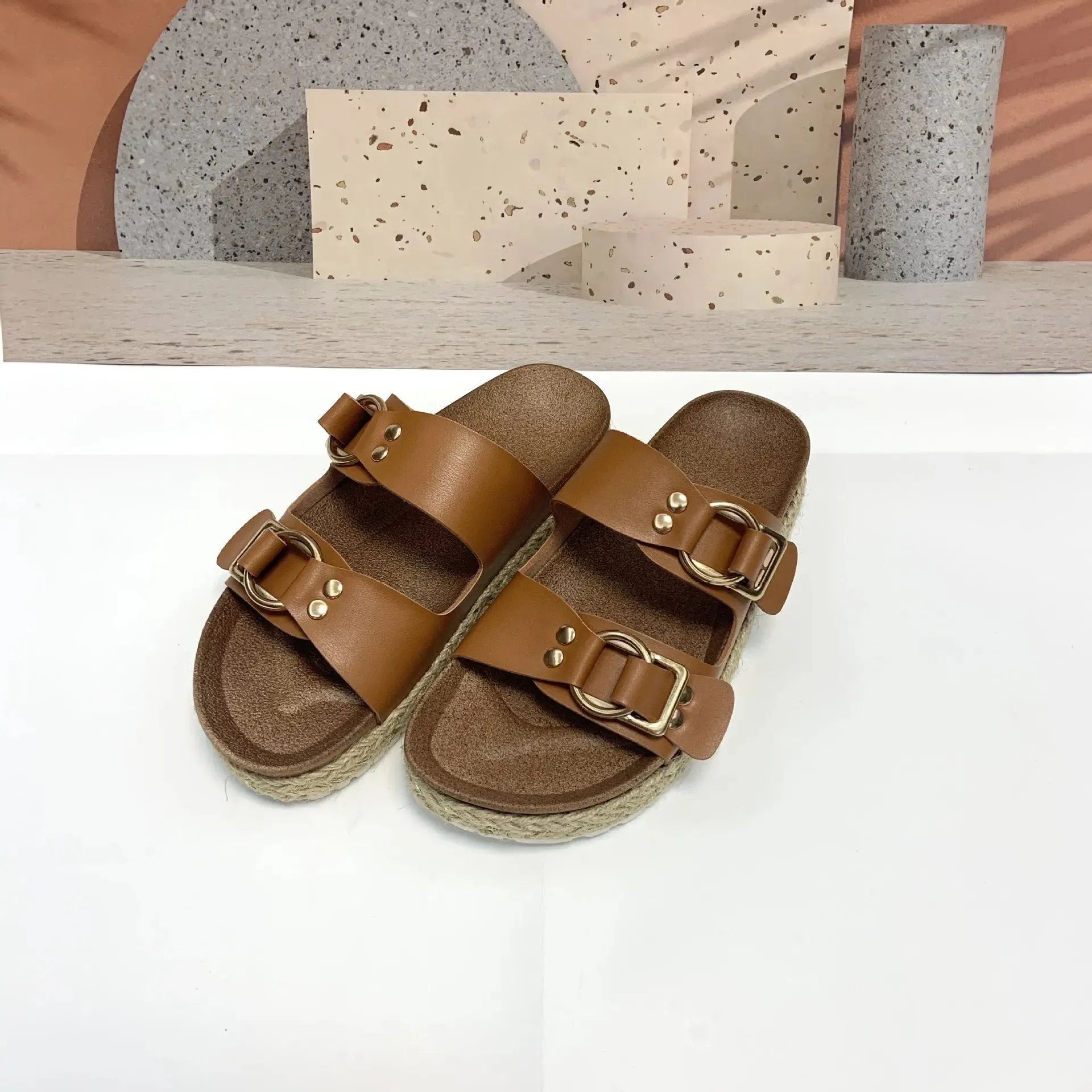 Open Toe Flats Sandals