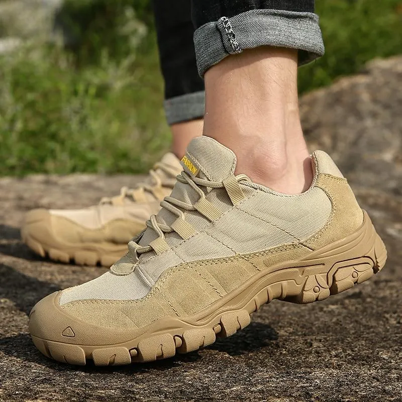 Outdoor Men Hiking Shoes Waterproof Breathable Tactical Combat Army Boots Desert Training Sneakers Anti-Slip Trekking Shoes