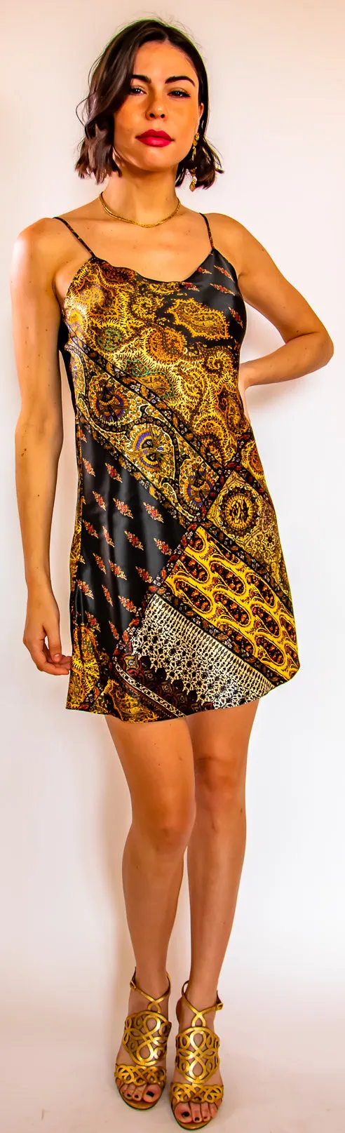 Pasha Gold Short Cami Dress 601