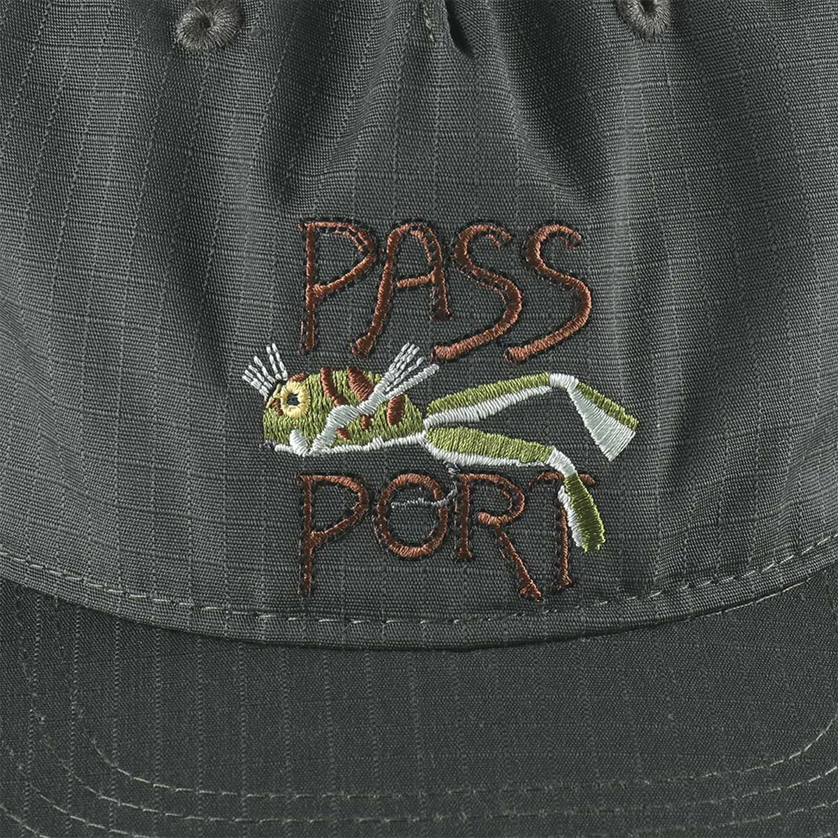 Pass~Port - Frog Lure Ripstop Workers Cap Moss