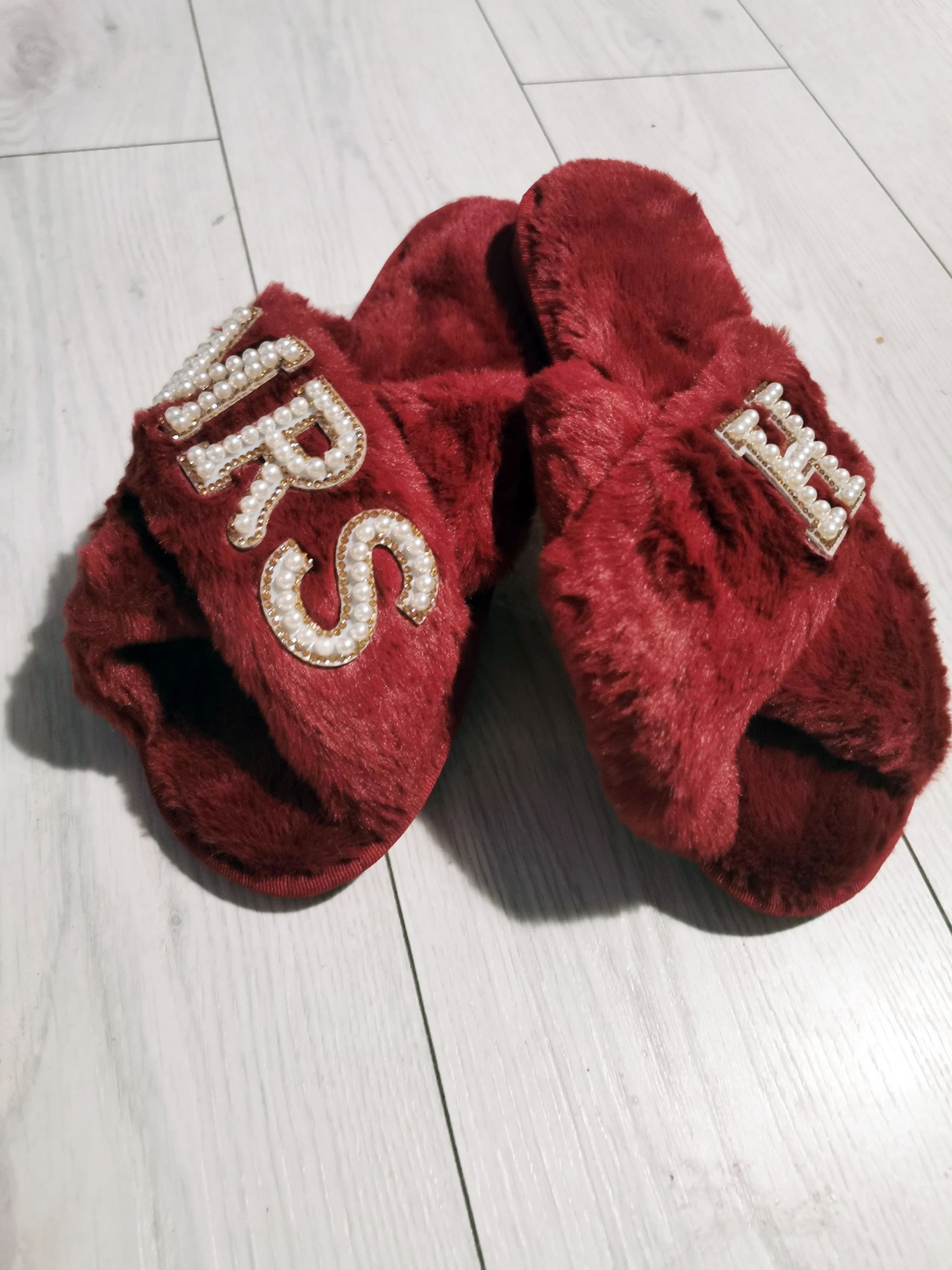 Personalised Mrs Slippers. The Perfect Comfy Bridal Shoe and Footwear for your wedding day