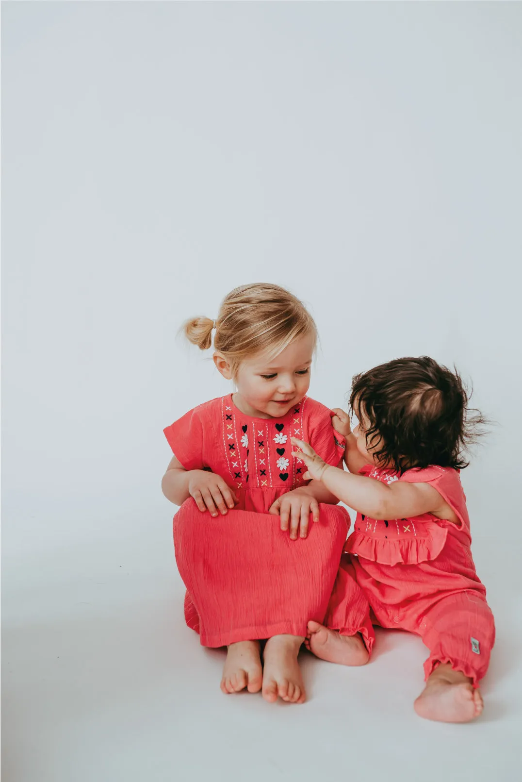 Pink Floral Embroidered Dress