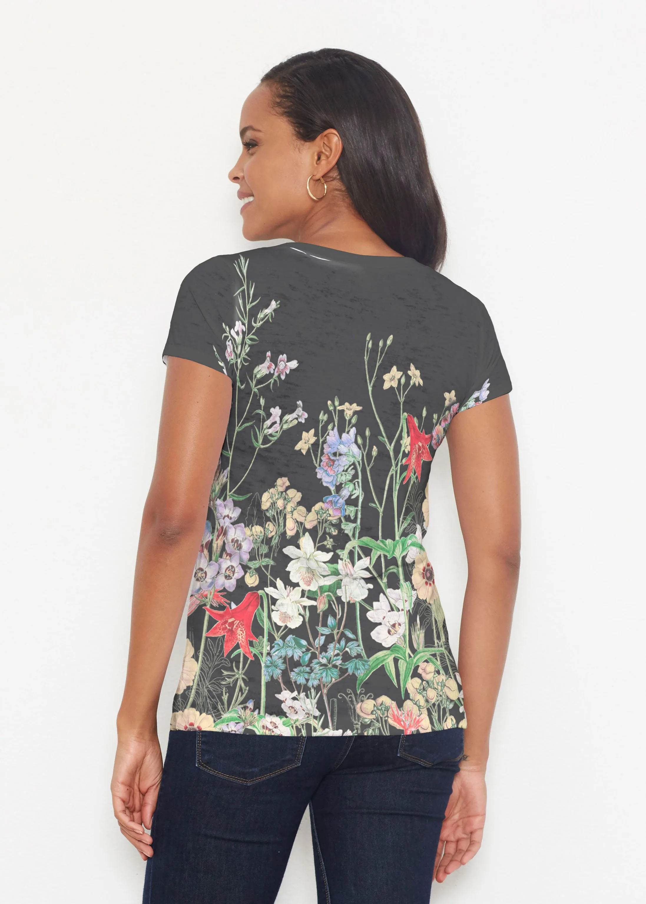 Prairie Black (7971) ~ Short Sleeve Scoop Shirt