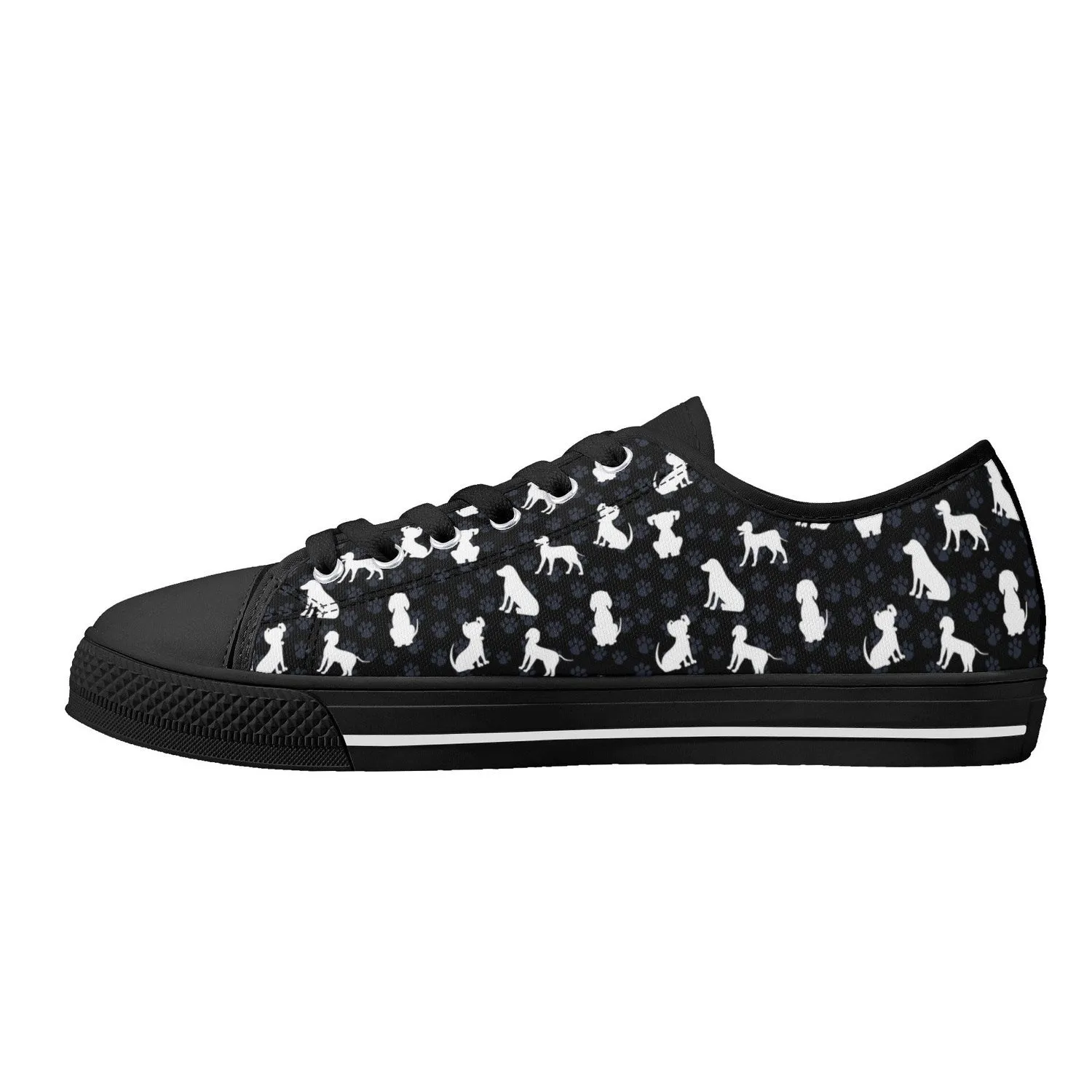 Puppy Love Womens Low Top Canvas Shoes