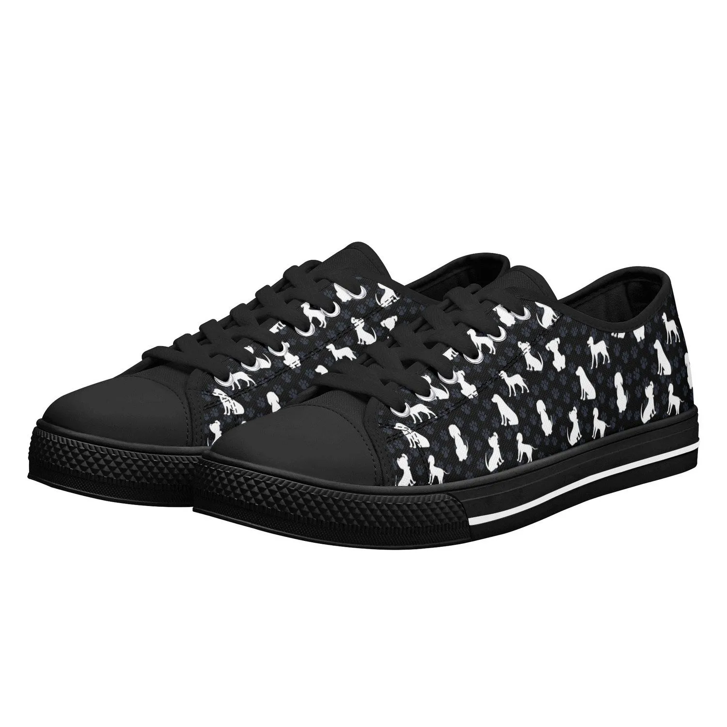 Puppy Love Womens Low Top Canvas Shoes