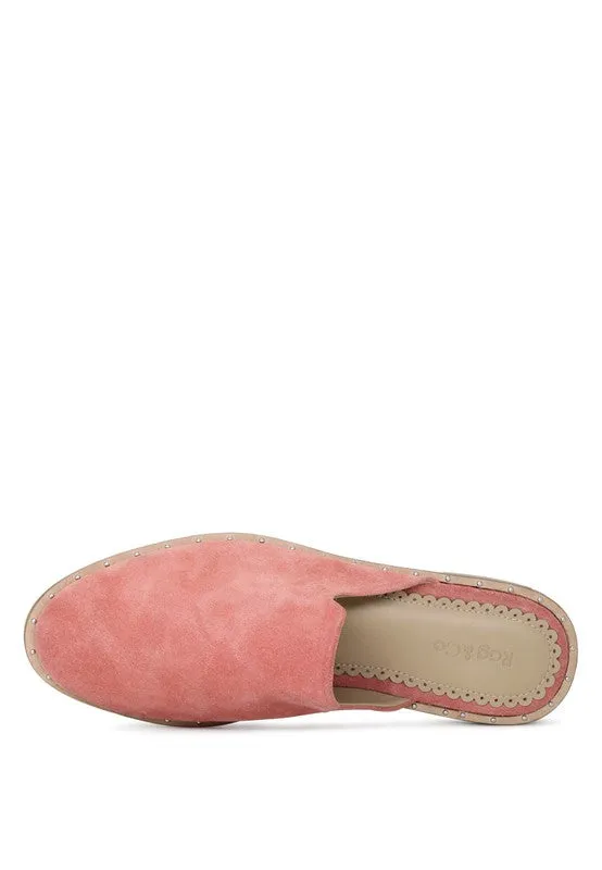 RAG & CO Canvas / Suede Mules