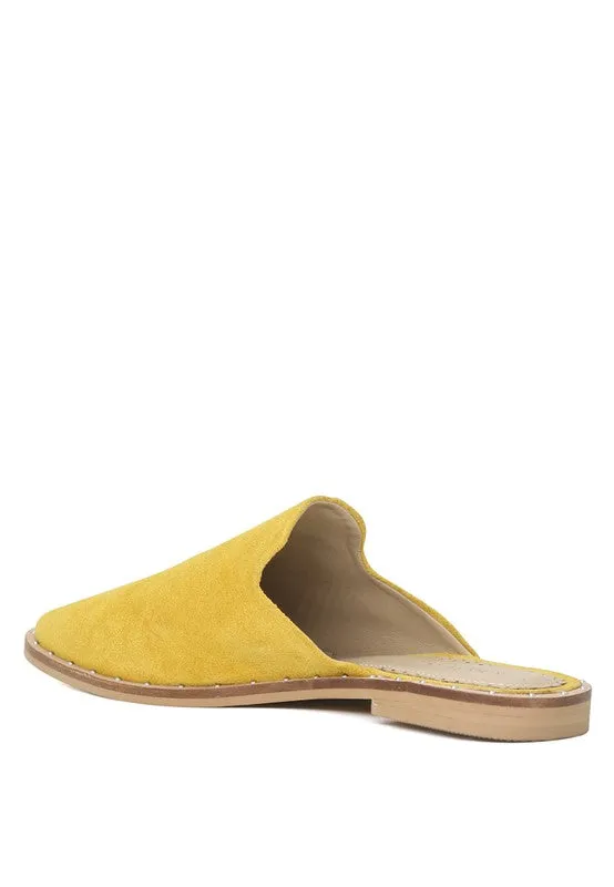 RAG & CO Canvas / Suede Mules