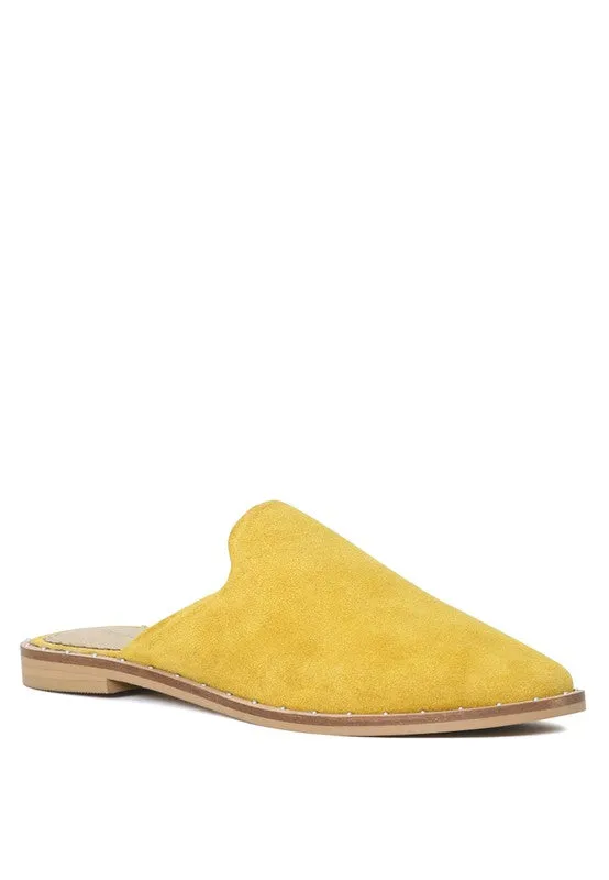 RAG & CO Canvas / Suede Mules