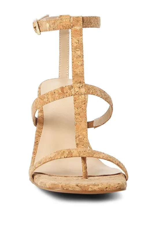 Rag & Co MIRABELLA Open Square Toe 3" Block Heel Sandals