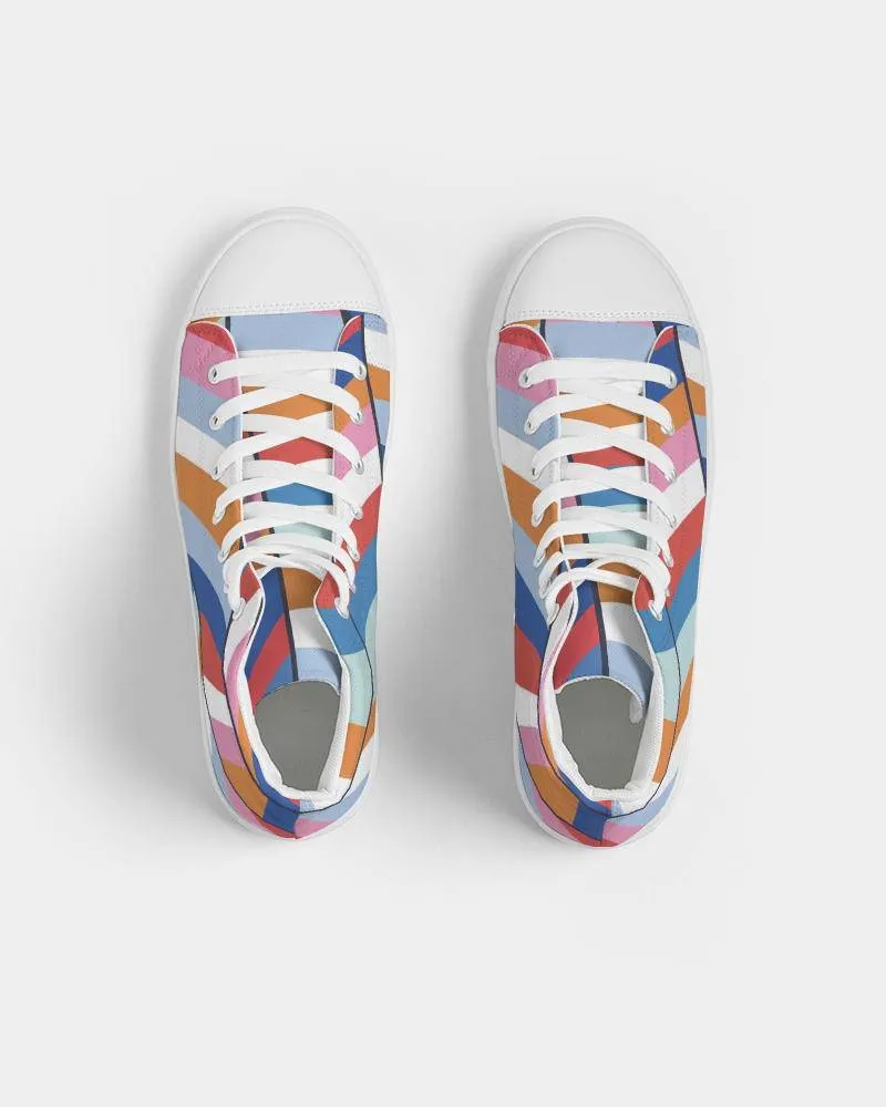 Rainbow Women's High Tops Canvas Custom Shoes